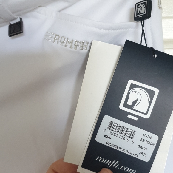 ROMFH Gabrielle Euro Seat White Breeches - Picture 4 of 4